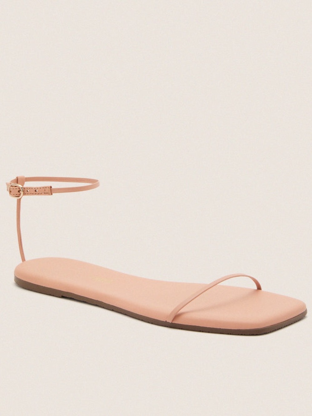 TKEES Nude Beach TWIGGY Ankle-Strap Flat Sandals